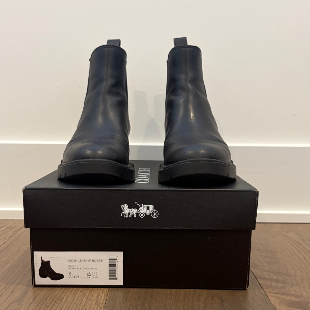 Black Leather Ankle Boots